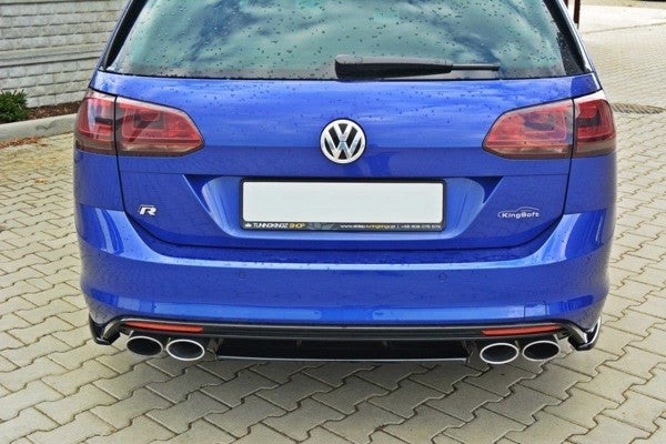 Maxton Central Rear Splitter VW Golf Mk7 R Estate (Without A Vertical Bar) - Gloss Black