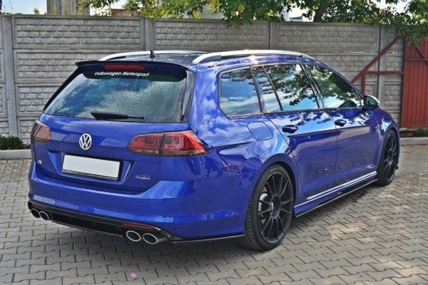 Maxton Central Rear Splitter VW Golf Mk7 R Estate (Without A Vertical Bar) - Gloss Black