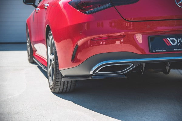 Maxton Rear Side Splitters Mercedes-Benz Cla Shooting Brake Amg-Line X118 - Gloss Black