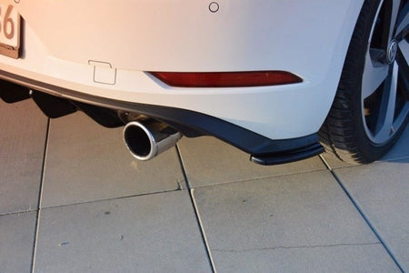 Maxton Rear Side Splitters VW Golf VIi Gti Facelift - Gloss Black