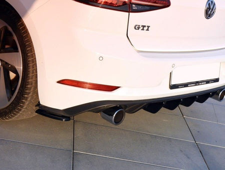 Maxton Rear Side Splitters VW Golf VIi Gti Facelift - Gloss Black