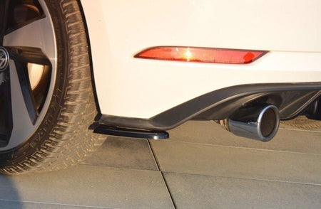 Maxton Rear Side Splitters VW Golf VIi Gti Facelift - Gloss Black