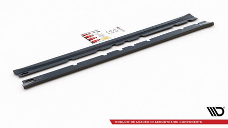 Maxton Side Skirts Diffusers Mitsubishi Lancer Mk8 - Gloss Black