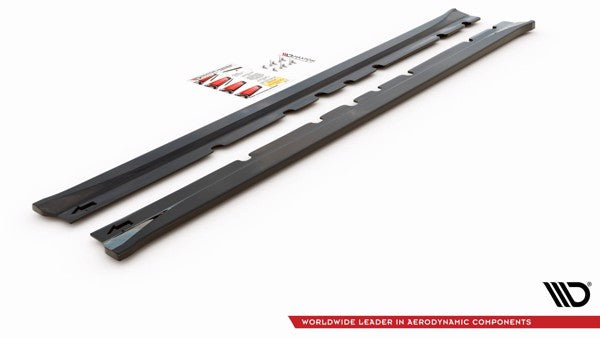 Maxton Side Skirts Diffusers Mitsubishi Lancer Mk8 - Gloss Black