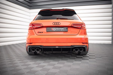 Maxton Rear Valance V.2  Audi RS3 8V Facelift - Gloss Black
