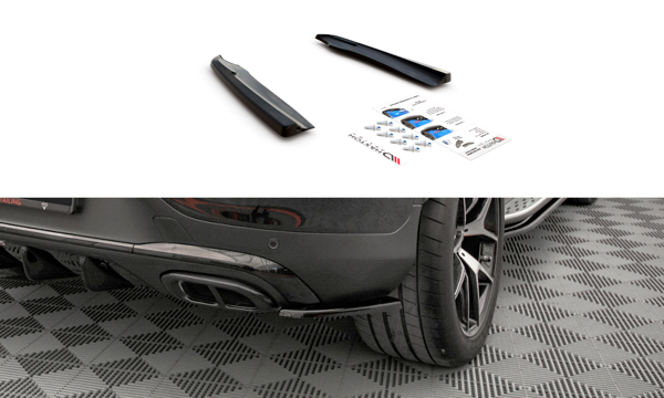 Maxton Rear Side Splitters Mercedes-Benz Glc Coupe Amg-Line C253 Facelift - Gloss Black