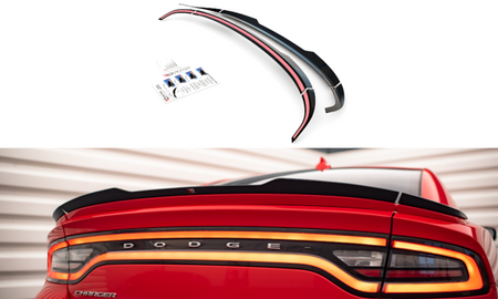 Maxton Set Of Spoiler Caps Dodge Charger Rt Mk7 Facelift - Gloss Black