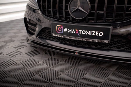 Maxton Front Splitter V.1 Mercedes-Benz C Amg Line / C43 Amg Sedan / Coupe W205 / C205 Facelift - Gloss Black