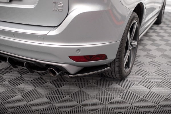 Maxton Rear Side Splitters Volvo Xc60 R-Design Mk1 Facelift  - Gloss Black