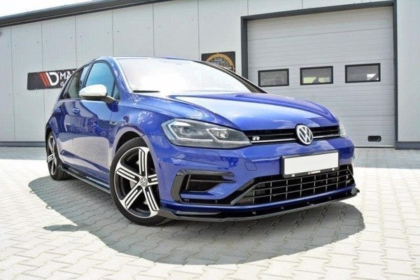 Maxton Front Splitter V.1 VW Golf 7 R / R-Line Facelift - Gloss Black