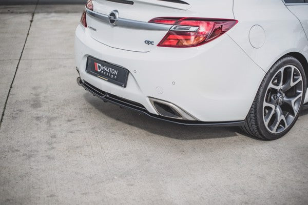 Maxton Central Rear Splitter (With Vertical Bars) Opel Insignia Mk. 1 Opc Facelift - Gloss Black
