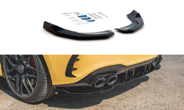 Maxton Rear Side Splitters Mercedes-Amg A 45 S W177 - Gloss Black