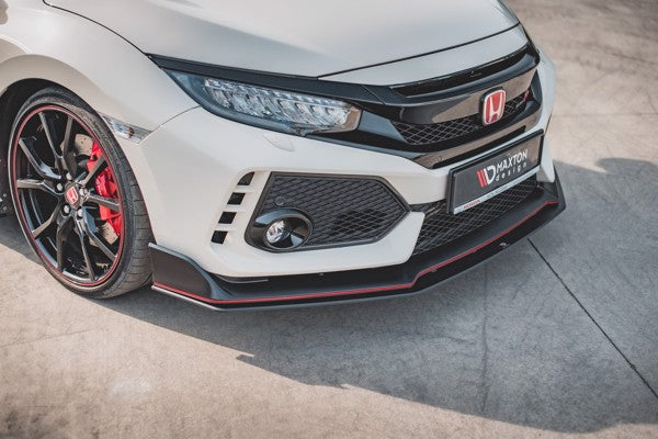 Maxton Racing Durability Front Splitter V.2 Honda Civic X Type-R - Black