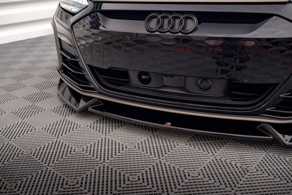 Maxton Front Splitter V.1 Audi E-Tron Gt / RS Gt Mk1 - Gloss Black
