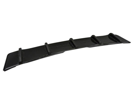 Maxton Central Rear Splitter Audi A5 F5 S-Line (With Vertical Bars) - Gloss Black