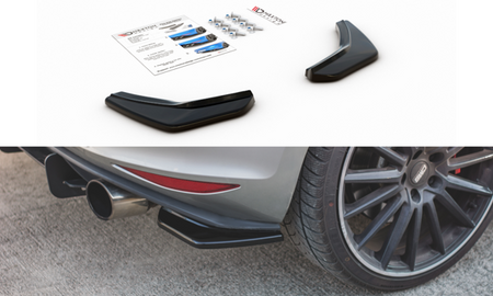 Maxton Rear Side Splitters V.2 VW Golf 7 Gti  - Gloss Black