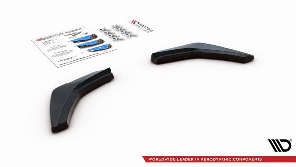 Maxton Rear Side Splitters V.2 VW Golf 7 Gti  - Gloss Black