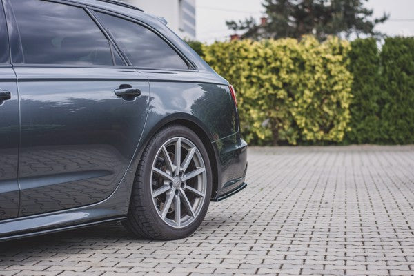 Maxton Rear Side Splitters Audi S6 / A6 S-Line C7 Fl - Gloss Black