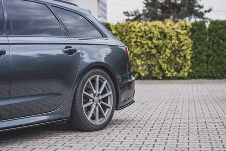 Maxton Rear Side Splitters Audi S6 / A6 S-Line C7 Fl - Gloss Black