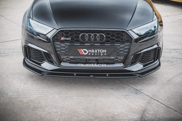 Maxton Front Splitter V.4 Audi RS3 8V Fl Sportback - Gloss Black