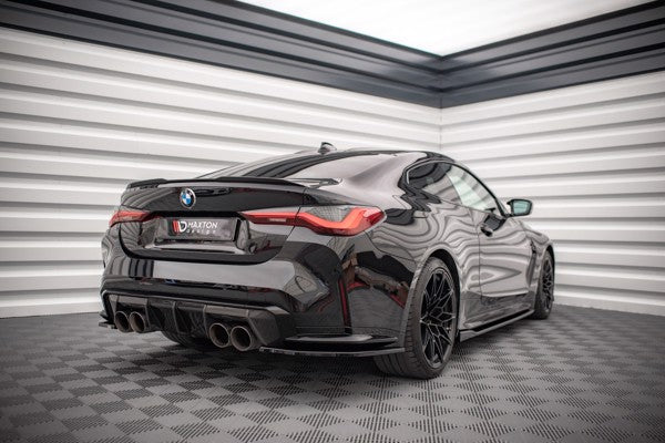 Maxton Rear Side Splitters BMW M4 G82 - Gloss Black