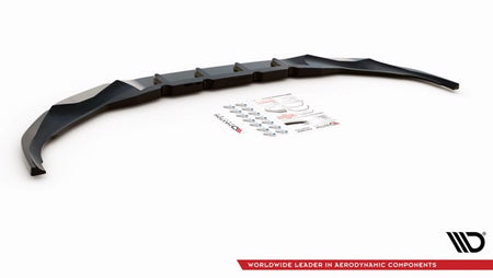 Maxton Front Splitter V.2 BMW 7 G11 M-Pack Facelift - Gloss Black