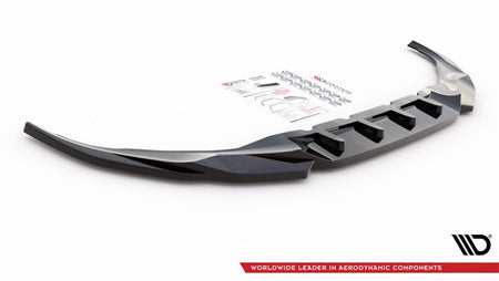 Maxton Front Splitter V.2 BMW 7 G11 M-Pack Facelift - Gloss Black