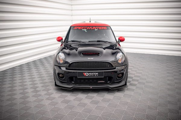 Maxton Front Splitter V.2 Mini Cooper John Cooper Works R56 - Gloss Black