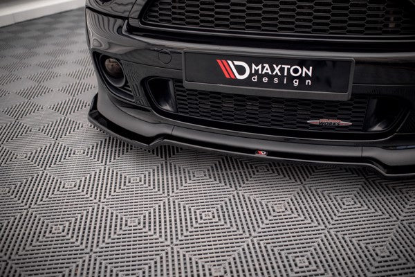 Maxton Front Splitter V.2 Mini Cooper John Cooper Works R56 - Gloss Black