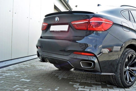 Maxton Rear Side Splitters For BMW X6 F16 Mpack - Gloss Black