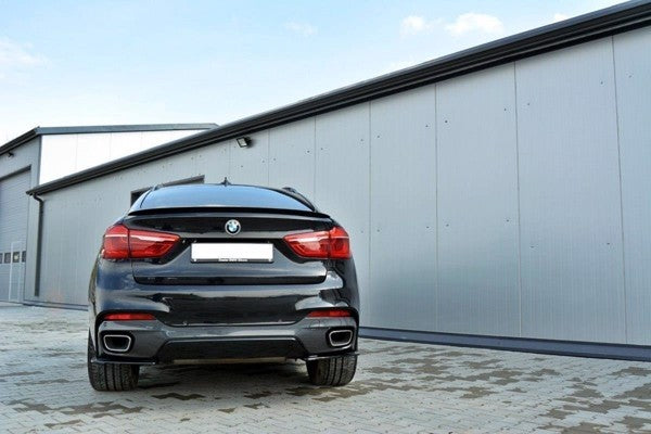 Maxton Rear Side Splitters For BMW X6 F16 Mpack - Gloss Black