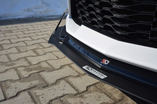 Maxton Hybrid Front Splitter Chevrolet Camaro 6Th-Gen. Phase-I 2Ss Coupe - ABS+Gloss Black