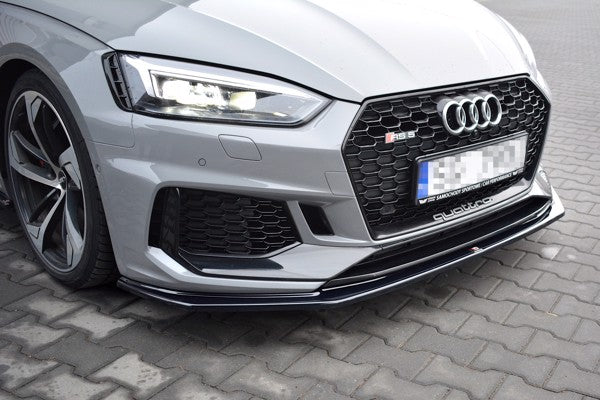 Maxton Front Splitter V.2 Audi RS5 F5 Coupe / Sportback - Gloss Black