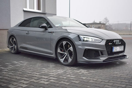 Maxton Front Splitter V.2 Audi RS5 F5 Coupe / Sportback - Gloss Black