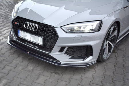 Maxton Front Splitter V.2 Audi RS5 F5 Coupe / Sportback - Gloss Black