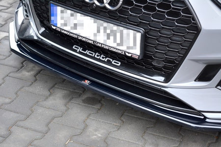Maxton Front Splitter V.2 Audi RS5 F5 Coupe / Sportback - Gloss Black