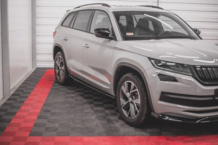 Maxton Side Skirts Diffusers Skoda Kodiaq Mk1 Sportline/RS - Gloss Black