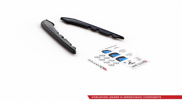 Maxton Rear Side Splitters BMW 3 E91 Facelift - Gloss Black