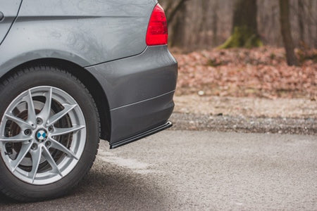 Maxton Rear Side Splitters BMW 3 E91 Facelift - Gloss Black