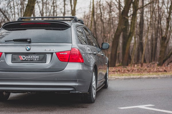 Maxton Rear Side Splitters BMW 3 E91 Facelift - Gloss Black