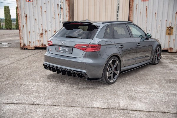 Maxton Rear Side Splitters V.2 Audi RS3 8V Sportback - Gloss Black