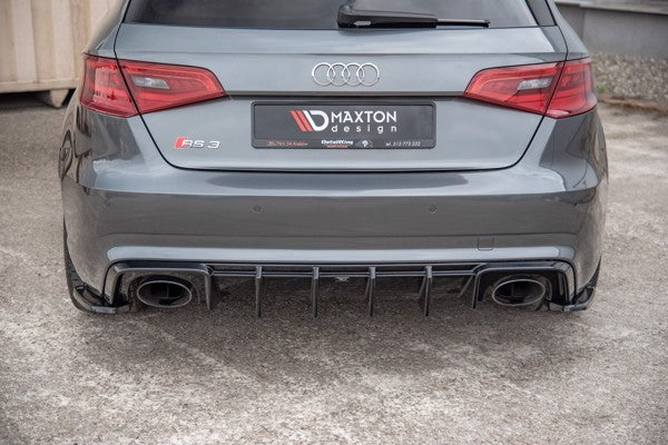 Maxton Rear Side Splitters V.2 Audi RS3 8V Sportback - Gloss Black
