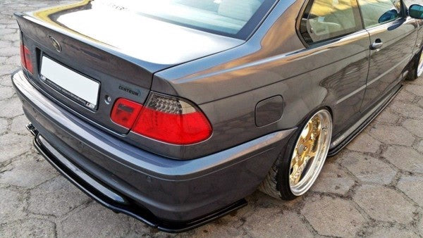 Maxton Rear Side Splitters BMW 3 E46 Mpack Coupe - Gloss Black
