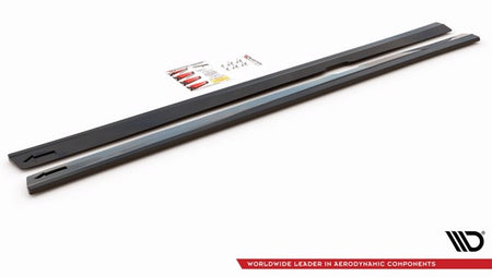 Maxton Side Skirts Diffusers V.2 Volvo S60/V60 R-Design Mk3 - Gloss Black
