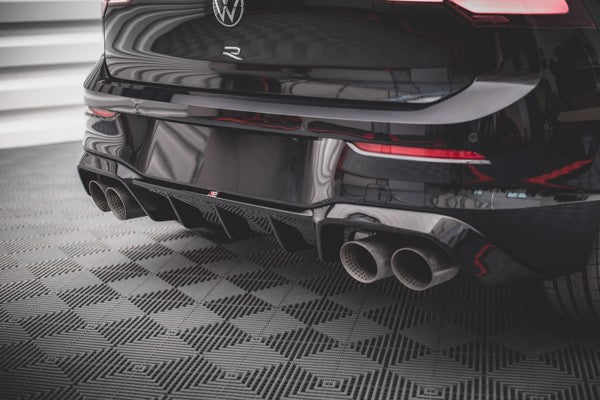 Maxton Rear Valance V.1 Volkswagen Golf R Mk8 - Gloss Black