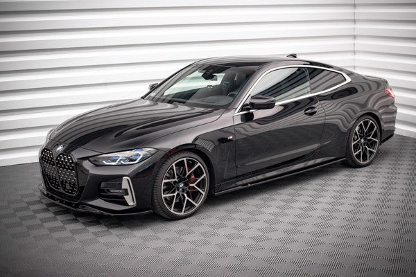 Maxton Side Skirts Diffusers V.1 BMW 4 M-Pack G22 - Gloss Black