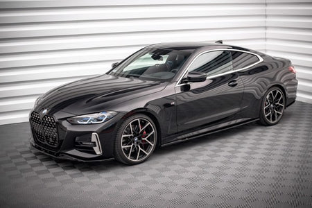 Maxton Side Skirts Diffusers V.1 BMW 4 M-Pack G22 - Gloss Black