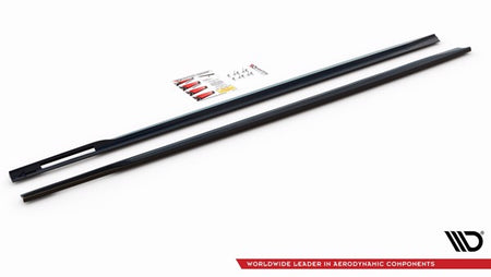 Maxton Side Skirts Diffusers V.1 BMW 4 M-Pack G22 - Gloss Black