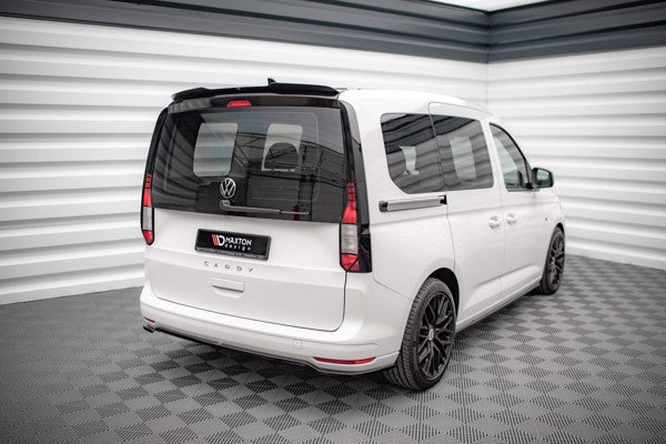 Maxton Central Rear Splitter For Volkswagen Caddy Mk5 - Gloss Black