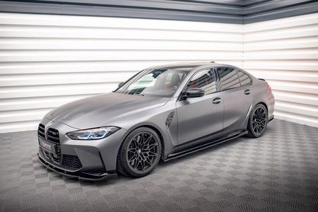 Maxton Side Skirts Diffusers V.2 BMW M3 G80 - Gloss Black